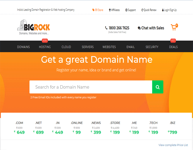 Start buy new Domain Names first year
